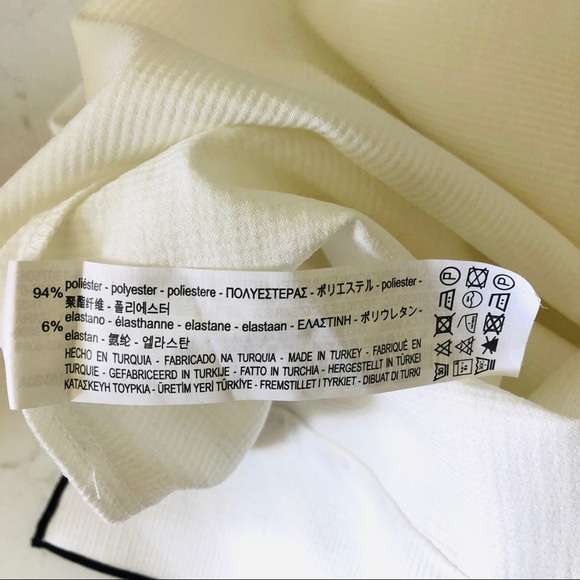 Zara Basic white blouse with black piping - Picture 6 of 7